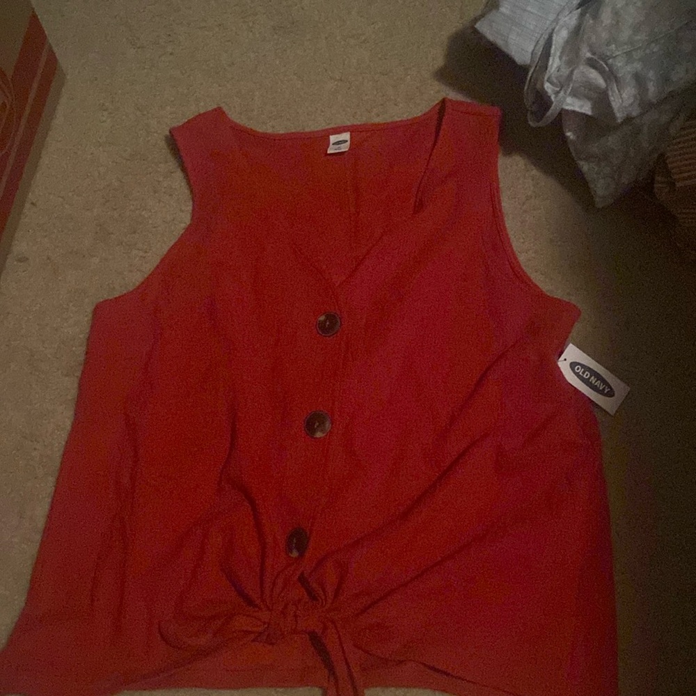 Red tank top